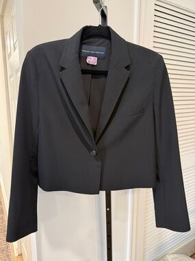 French Connection Harry Suiting Cropped Blazer – Black